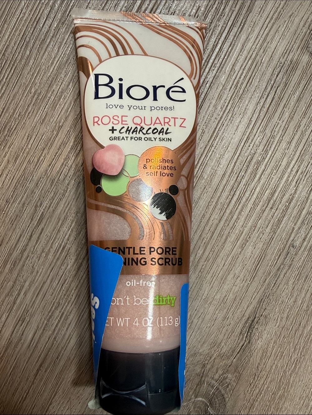 Bioré Rose Quartz + Charcoal Gentle Pore Refining Scrub
